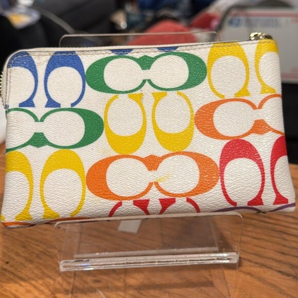 Coach Signature Rainbow Wristlet (Style #3289)(Pride Collection)(EUC) - Picture 2 of 11